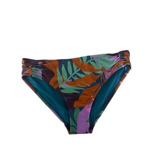 Shade Shore Tropical Floral Bikini Bottoms Low Rise Medium Coverage X14-16 NWT